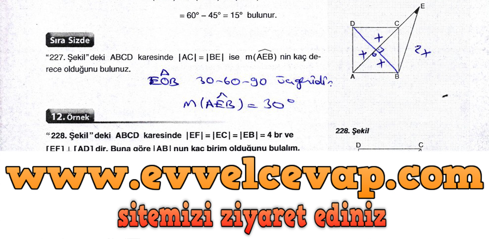 10. Sınıf Aydın Yayıncılık Matematik Ders Kitabı Sayfa 258 Cevabı