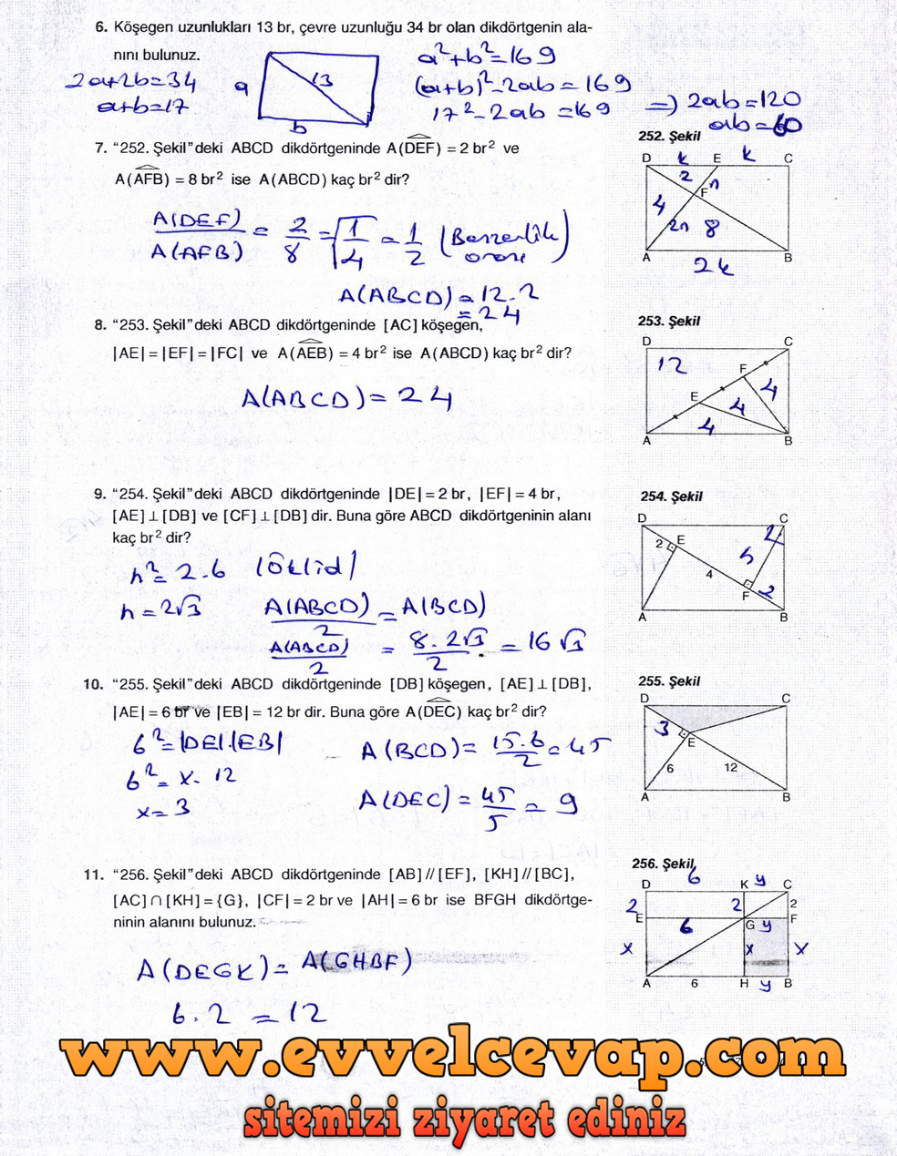 10. Sınıf Aydın Yayıncılık Matematik Ders Kitabı Sayfa 263 Cevabı