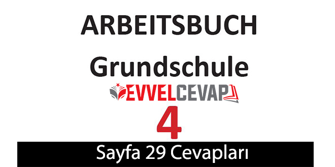 4. Sınıf Almanca A1 çalışma kitabı sayfa 29 cevapları meb yayınları