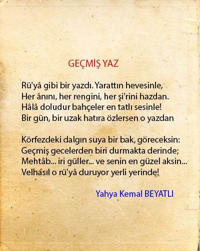 Geçmiş Yaz Şiir İncelemesi