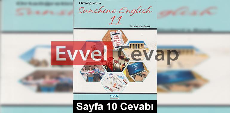 11. Sınıf İngilizce Cem Yayınları Ders Kitabı Cevapları Sayfa 10