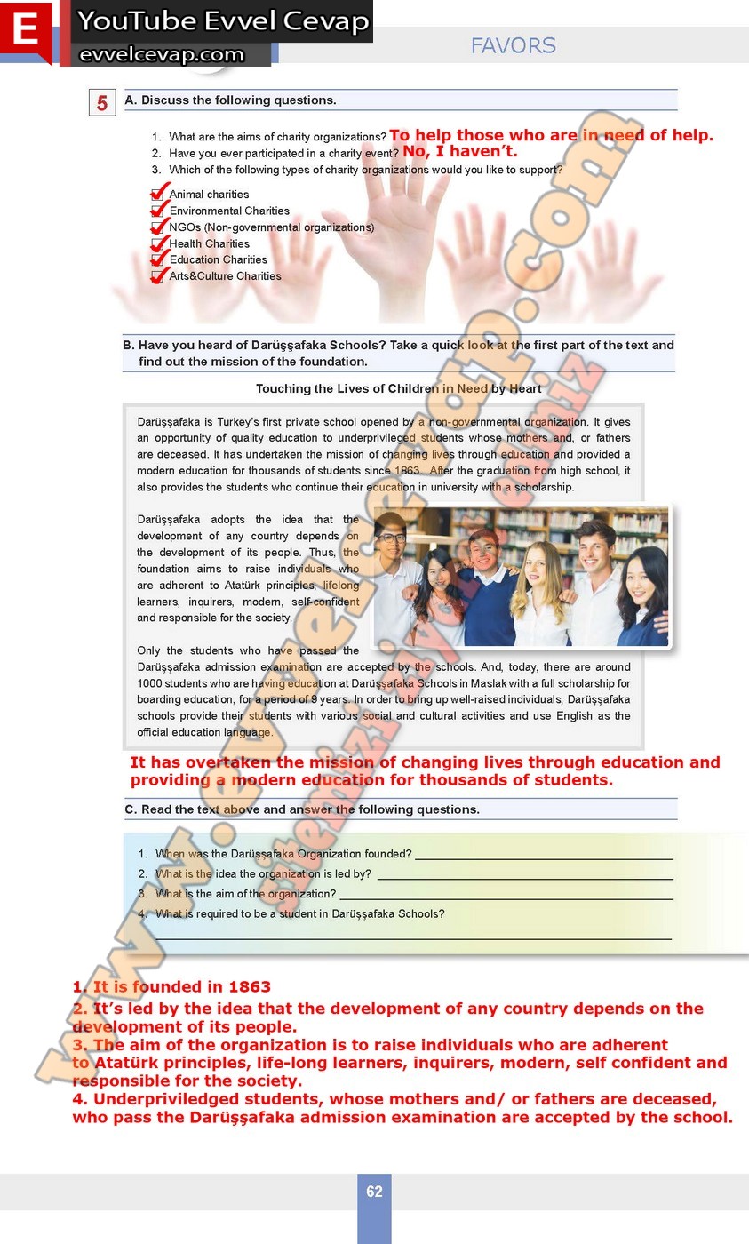 12. Sınıf İngilizce Meb Yayınları Ders Kitabı Cevapları Sayfa 62