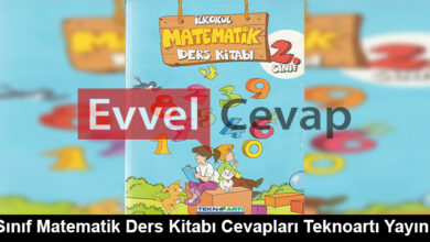 2. Sınıf Matematik Ders Kitabı Cevapları Teknoartı Yayınları