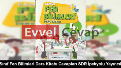 4. Sınıf Fen Bilimleri Ders Kitabı Cevapları SDR İpekyolu Yayıncılık