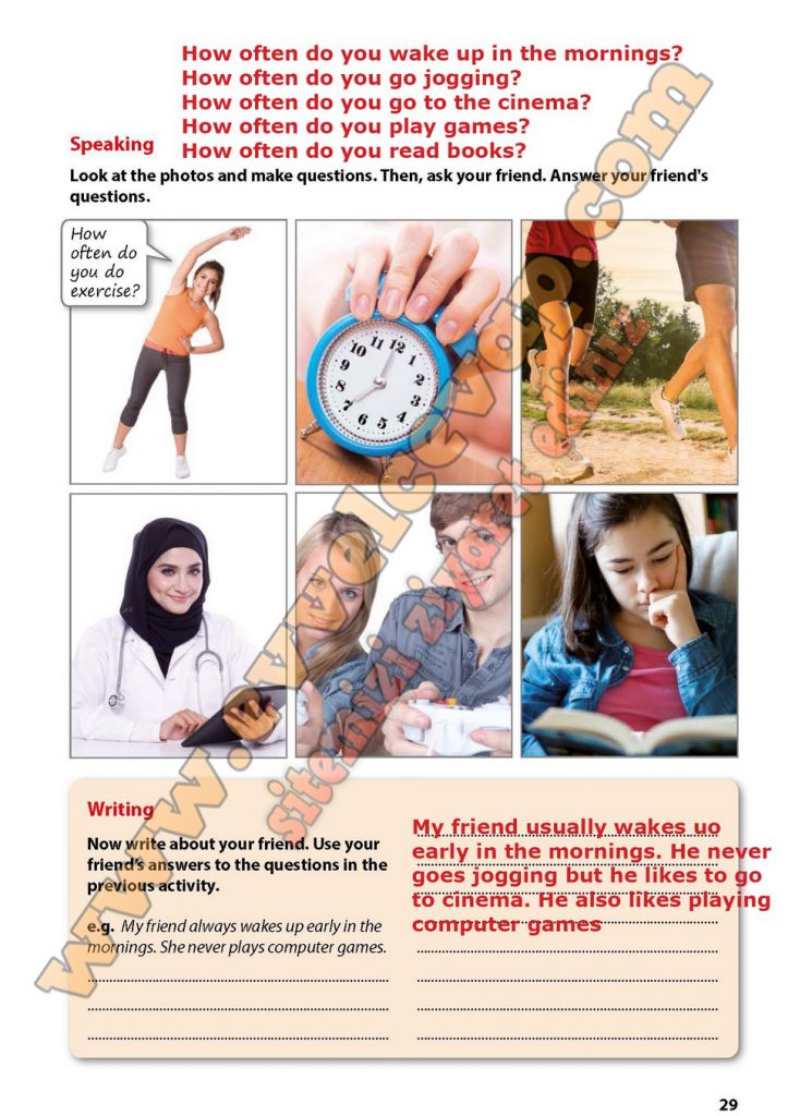 7. Sınıf İngilizce Köke Yayıncılık Ders Kitabı Cevapları Sayfa 29