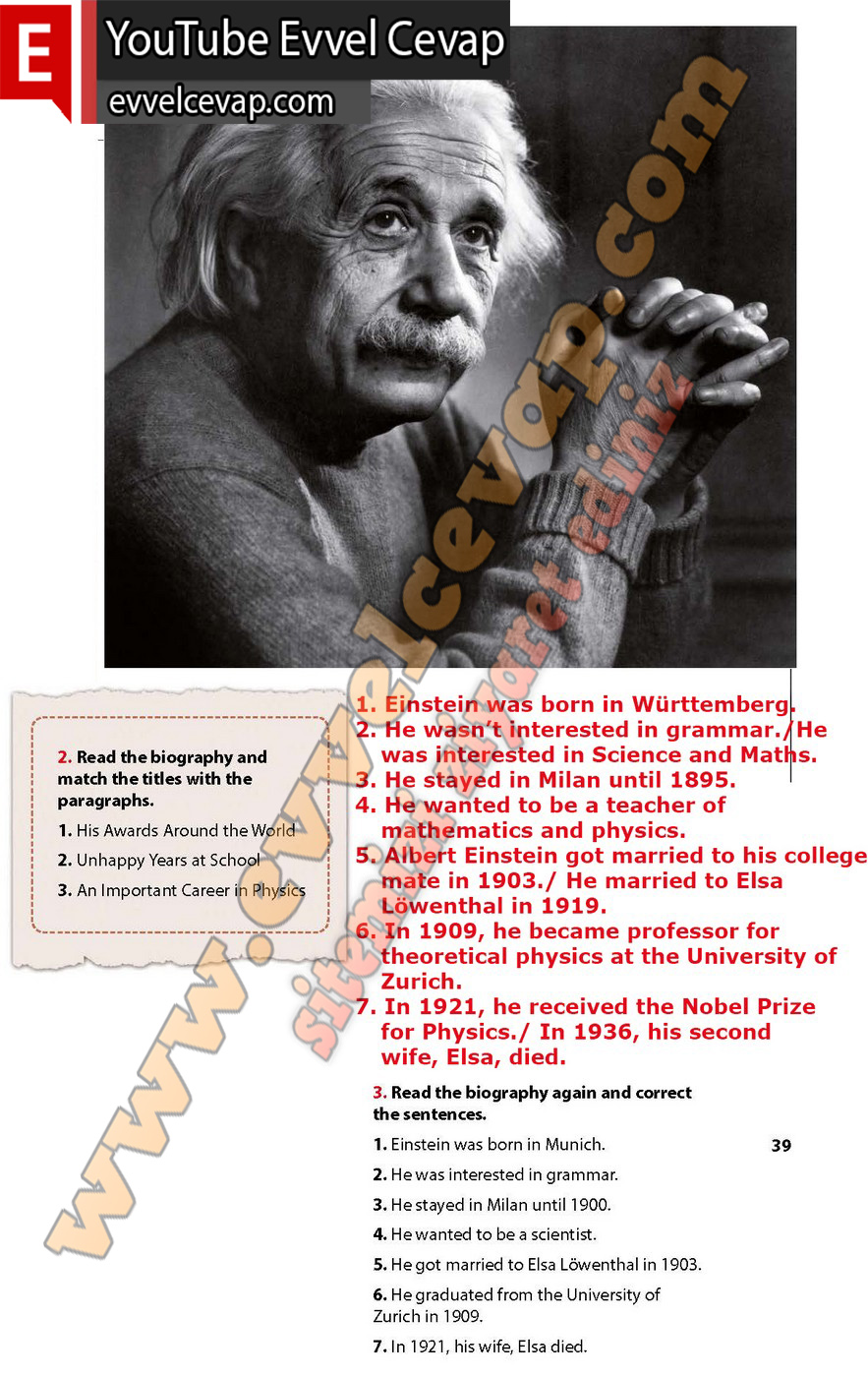 7 Sinif Ingilizce Kok E Yayincilik Ders Kitabi Cevaplari Sayfa 39