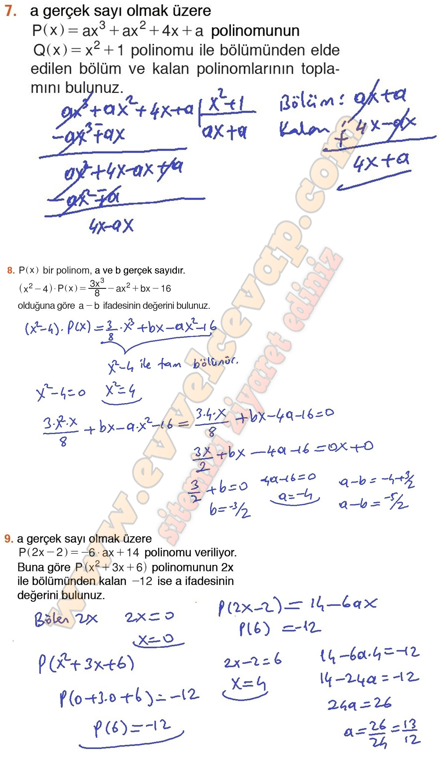 10. Sınıf Matematik Ders Kitabı Sayfa 279 Cevapları Anka Yayınevi