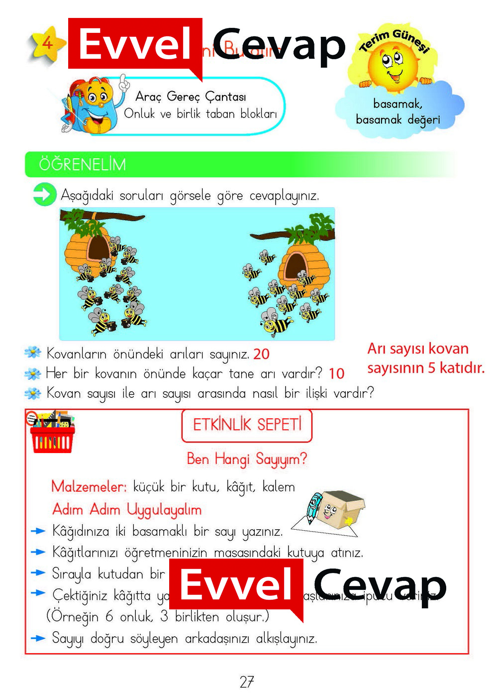 2. Sınıf Matematik Meb Yayınları Ders Kitabı Cevapları Sayfa 27