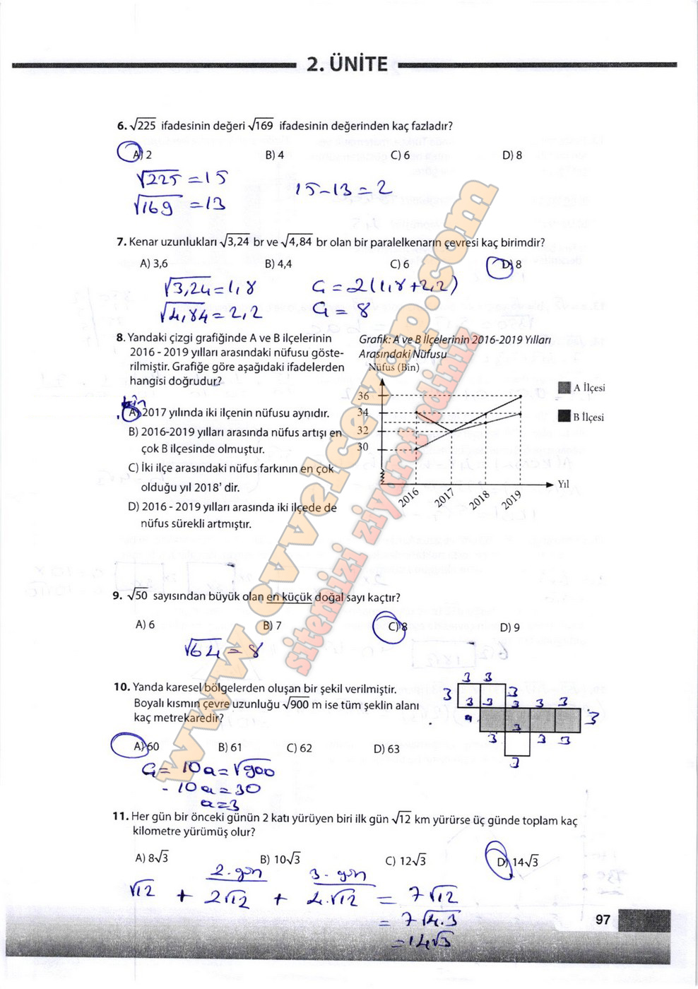 8. Sınıf Matematik Meb Yayınları Ders Kitabı Sayfa 97 Cevapları