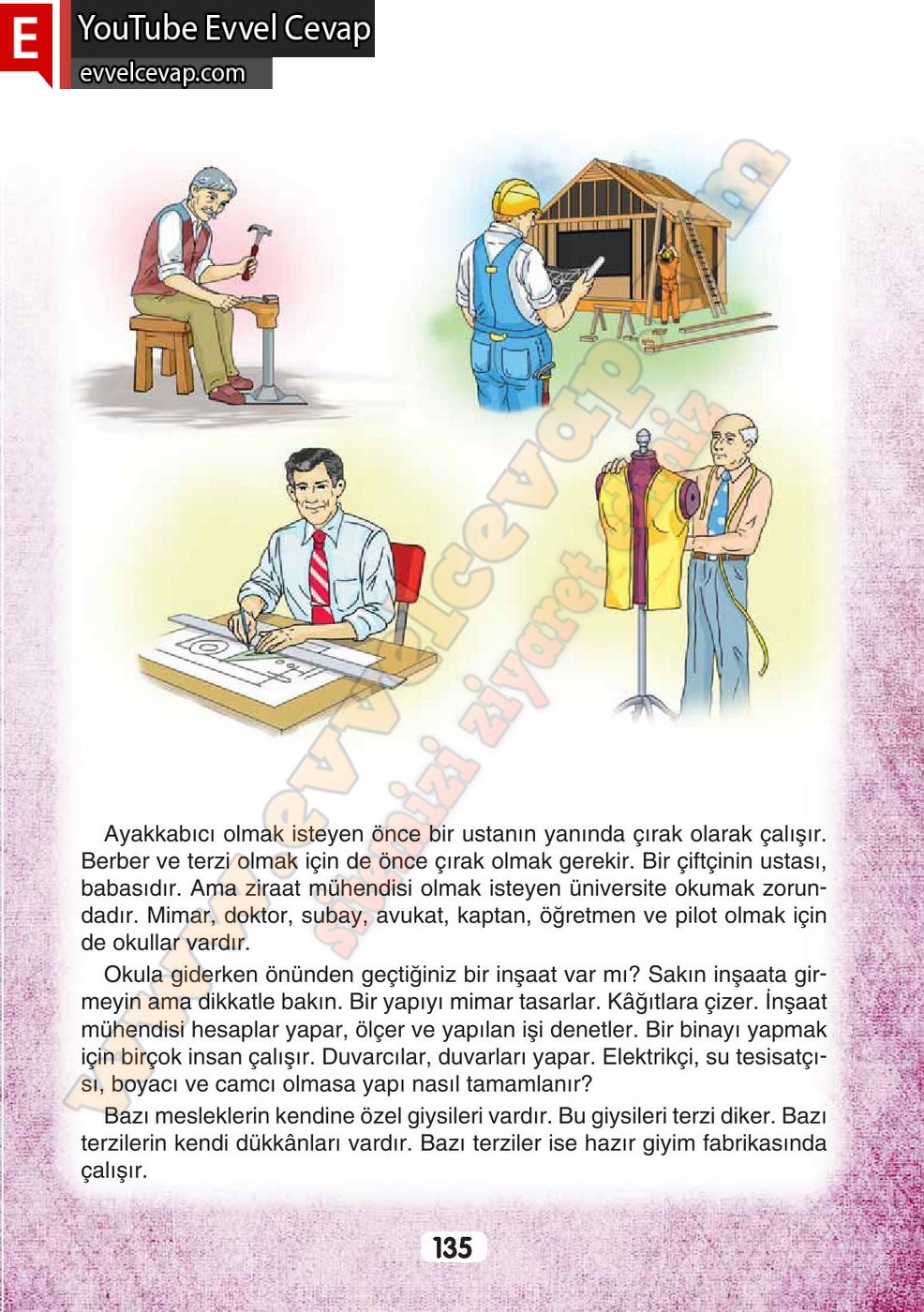 3. Sınıf Sonuç Yayınları Türkçe Ders Kitabı Cevapları Sayfa 135