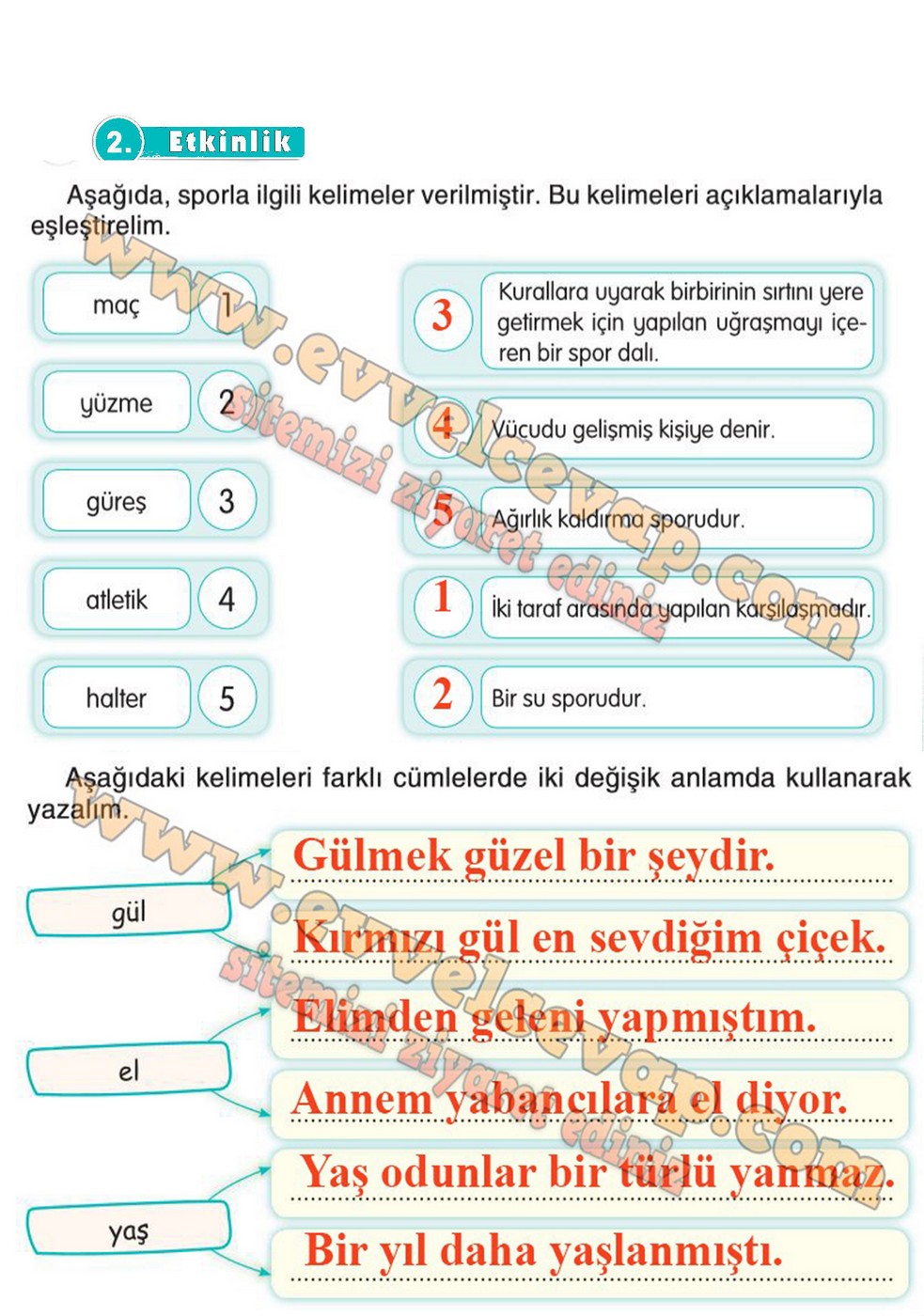 3. Sınıf Sonuç Yayınları Türkçe Ders Kitabı Cevapları Sayfa 170