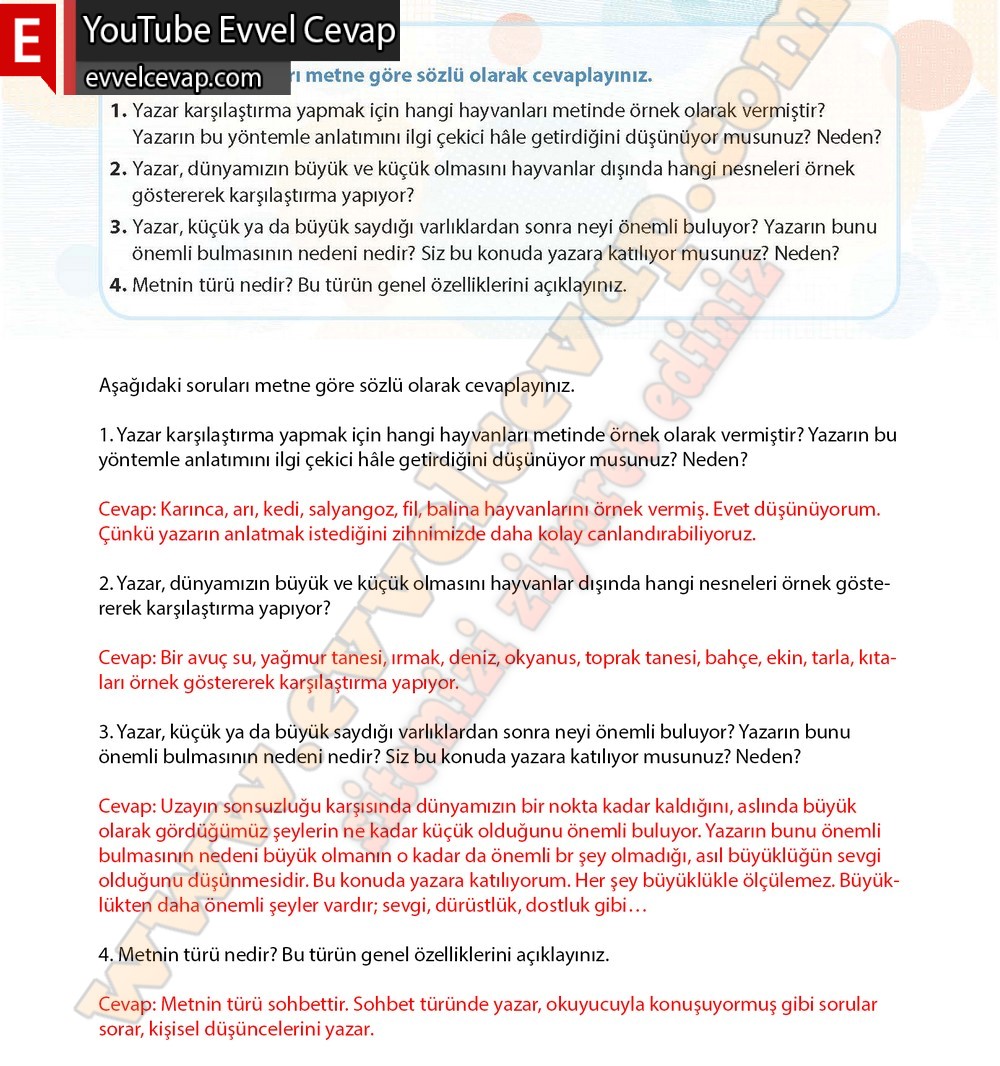 4. sınıf Koza Yayınları Türkçe Ders Kitabı Cevapları Sayfa 152