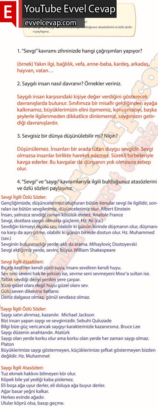 6. sınıf Ekoyay Yayınları Türkçe Ders Kitabı Cevapları Sayfa 110