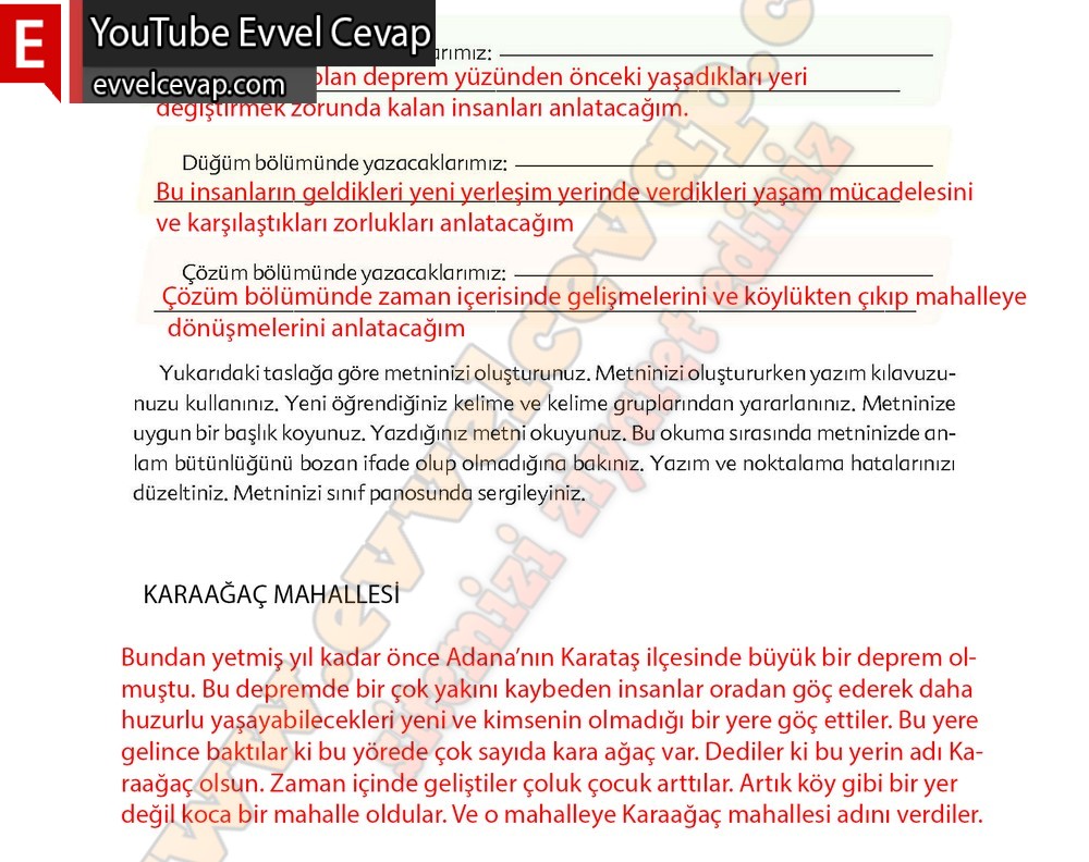 6. sınıf Ekoyay Yayınları Türkçe Ders Kitabı Cevapları Sayfa 152