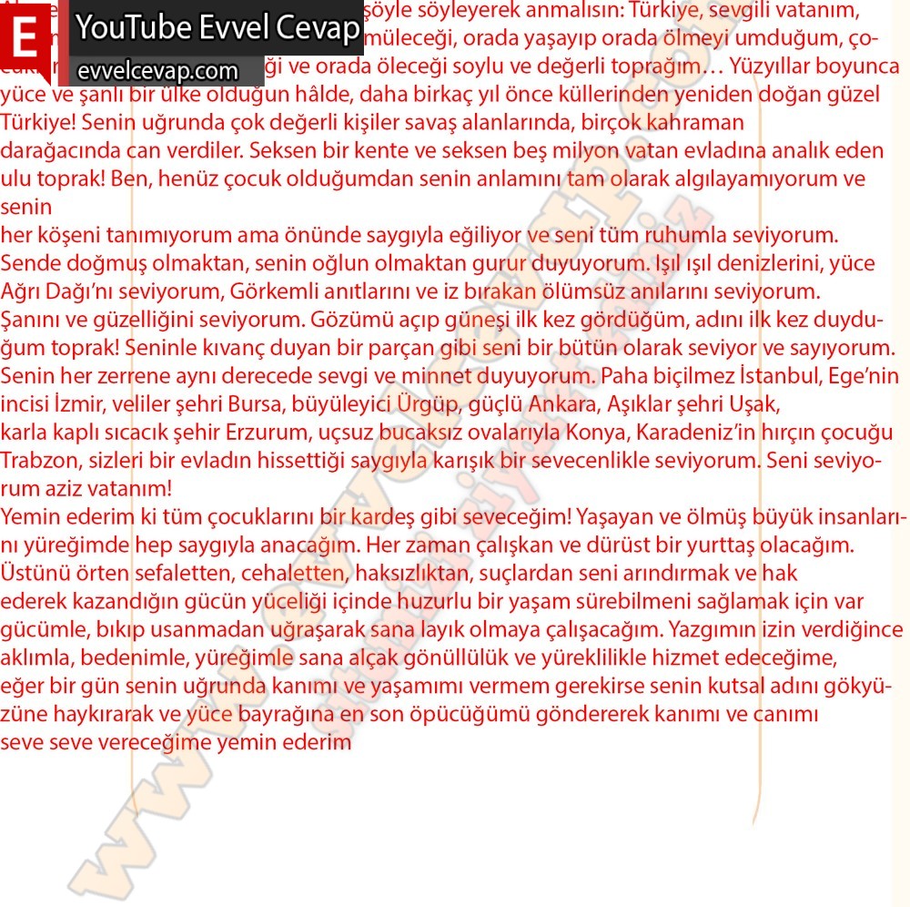 6. sınıf Ekoyay Yayınları Türkçe Ders Kitabı Cevapları Sayfa 174
