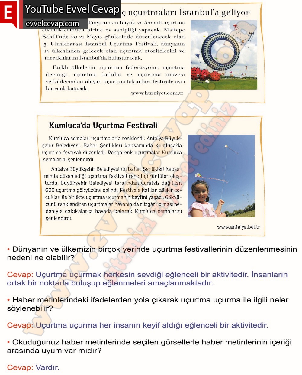 6. sınıf Ekoyay Yayınları Türkçe Ders Kitabı Cevapları Sayfa 78