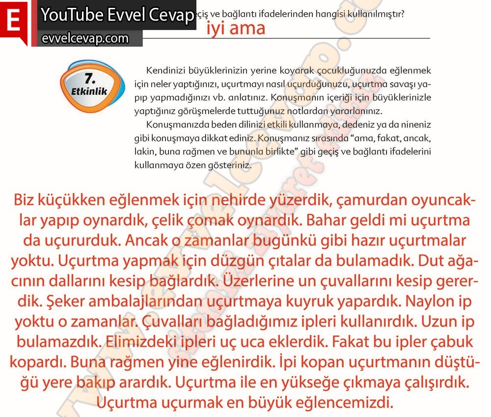 6. sınıf Ekoyay Yayınları Türkçe Ders Kitabı Cevapları Sayfa 80