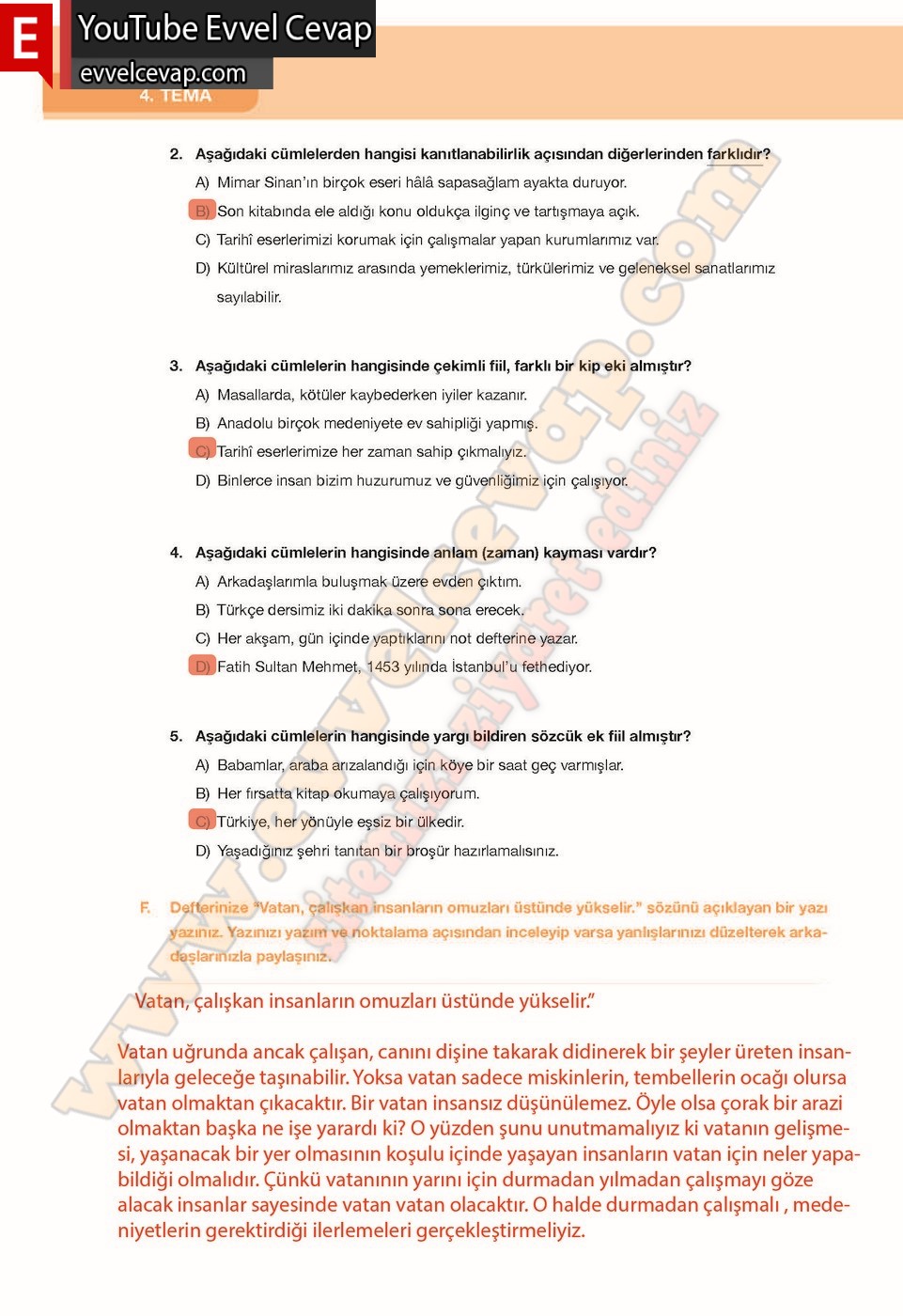 7. Sınıf Özgün Yayınları Türkçe Ders Kitabı Cevapları Sayfa 130
