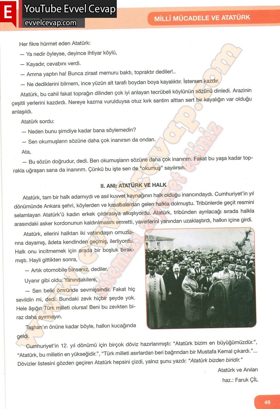 7. Sınıf Özgün Yayınları Türkçe Ders Kitabı Cevapları Sayfa 49