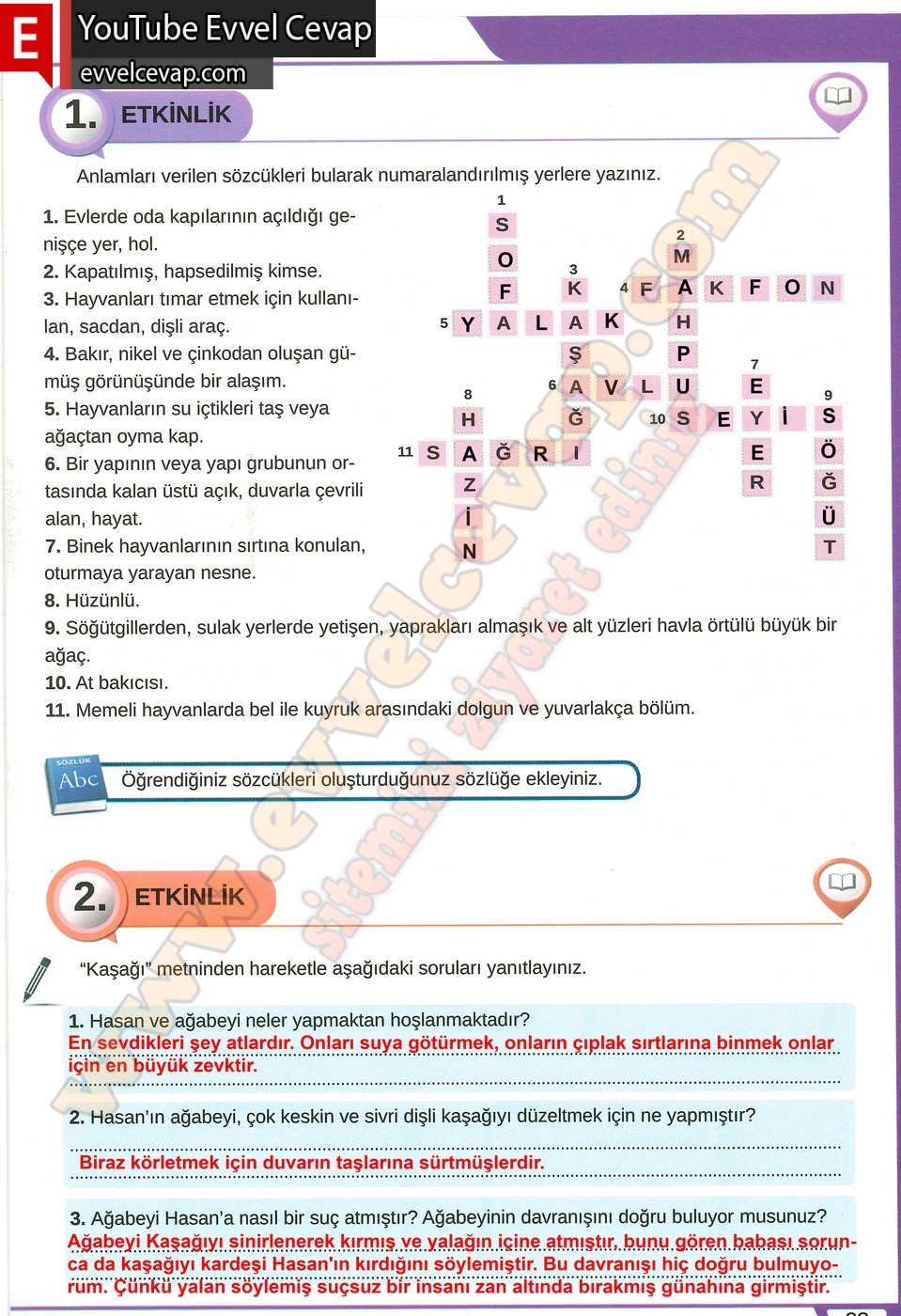 8. sınıf Meb Yayınları Türkçe Ders Kitabı Cevapları Sayfa 23