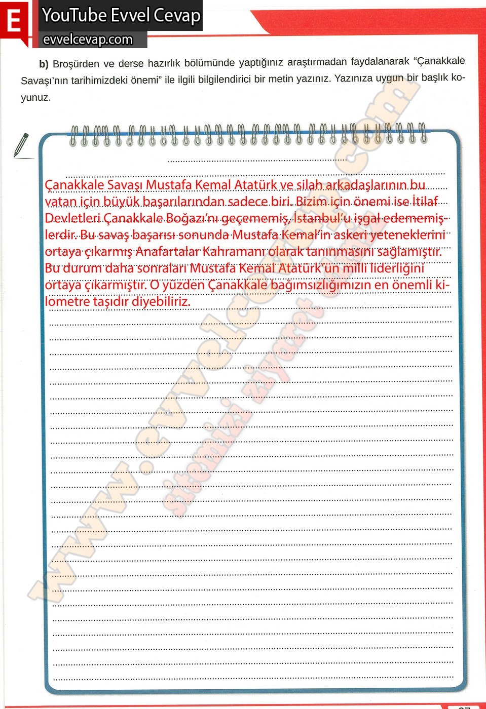 8. sınıf Meb Yayınları Türkçe Ders Kitabı Cevapları Sayfa 67