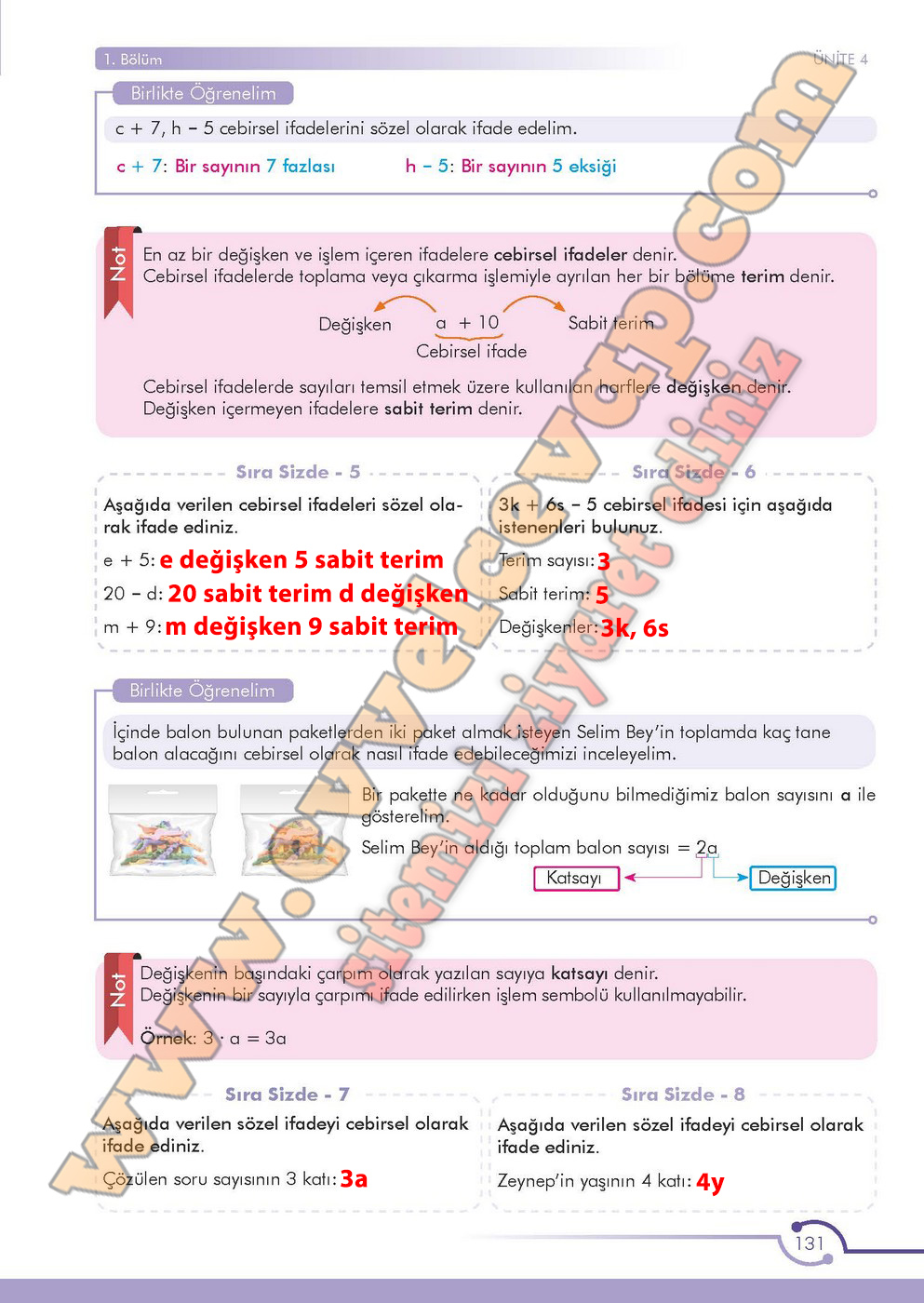 6 Sinif Matematik Ders Kitabi Meb Sayfa 130 131 132 133 134 135 Cevaplari