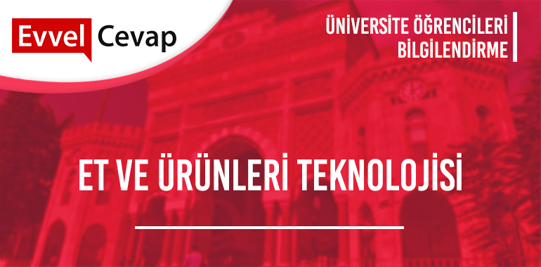 Et ve Ürünleri Teknolojisi 2 Yıllık Taban Puanları 2020