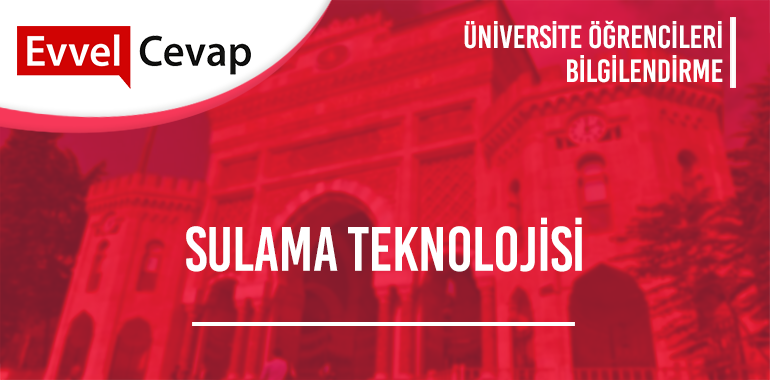 Sulama Teknolojisi 2 Yıllık Taban Puanları 2020 