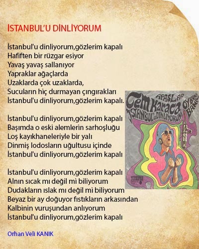 orhan veli bestelenmis siirleri