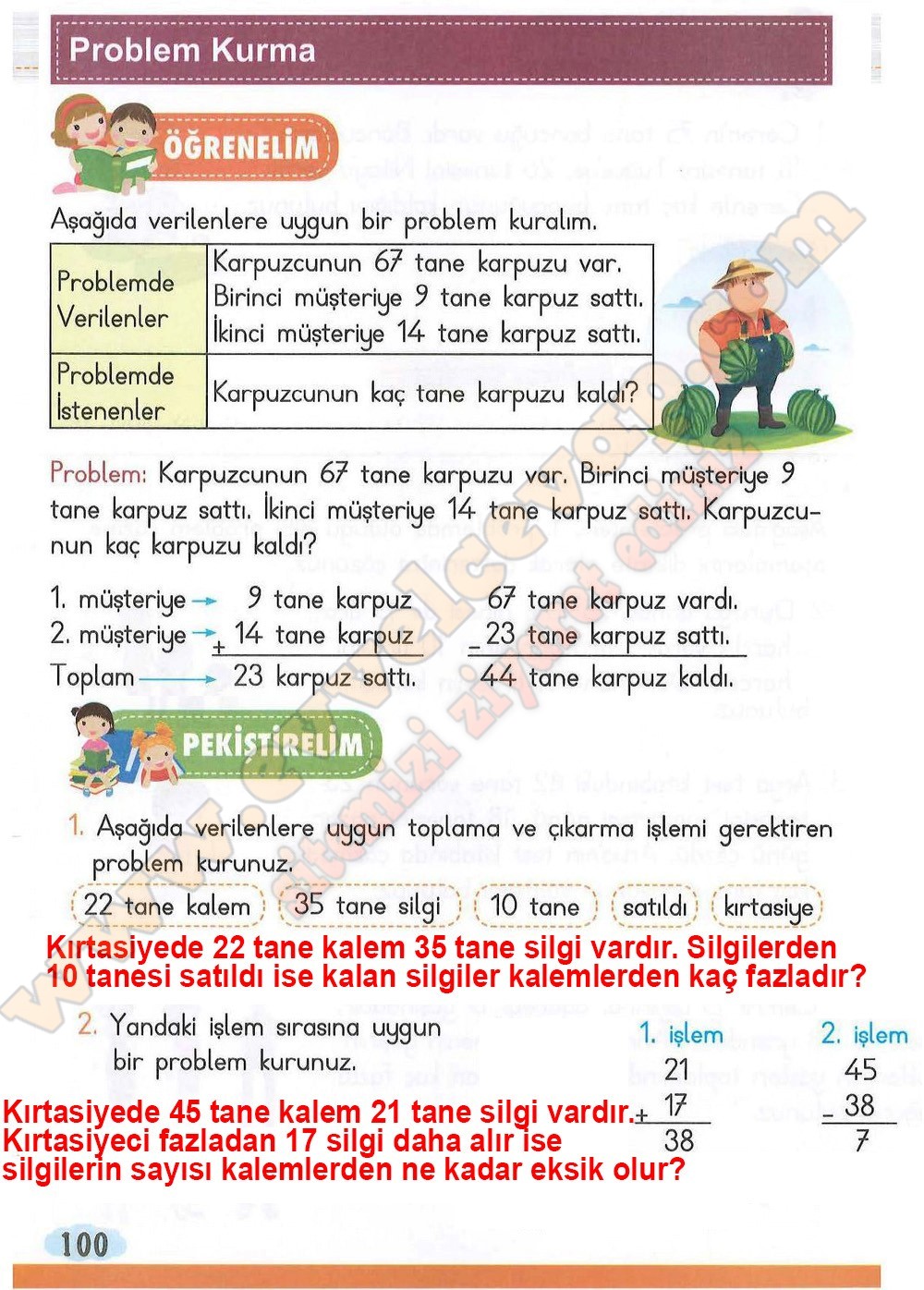 2. Sınıf Matematik Ders Kitabı Cevapları Meb Yayınları Sayfa 100