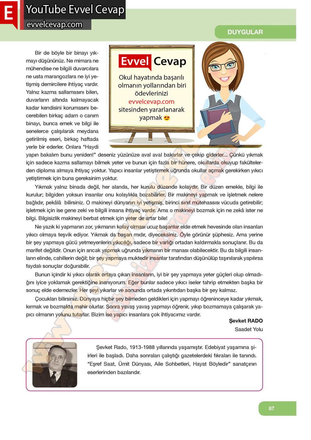 7 Sinif Ozgun Yayinlari Turkce Ders Kitabi Sayfa 86 88 89 90 91 92 Cevaplari