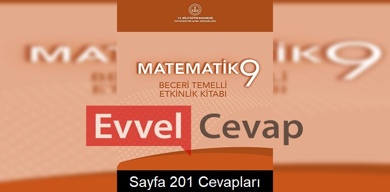 9. Sınıf Matematik Beceri Temelli Etkinlik Kitabı Cevapları Sayfa 201 