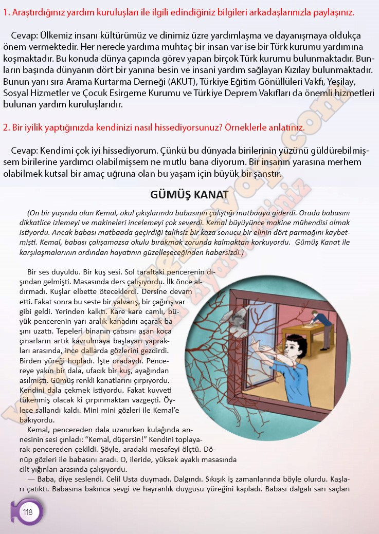 6 Sinif Turkce Ders Kitabi Sayfa 118 119 120 121 122 123 Cevaplari Meb Yayinlari