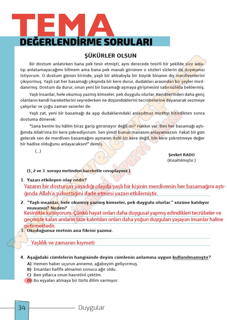 7 Sinif Meb Yayinlari Turkce Ders Kitabi Cevaplari Sayfa 34 35 36 37