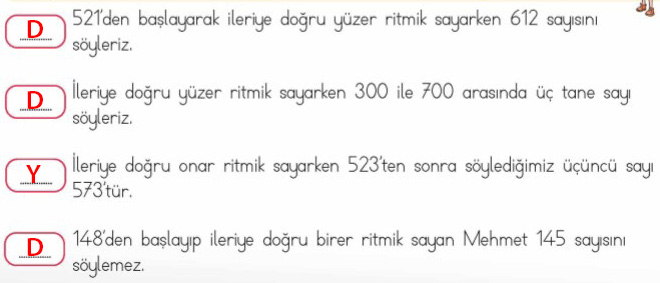 Doğru yanlış sorularını cevaplamayı çok seviyorum, Aşağıdaki