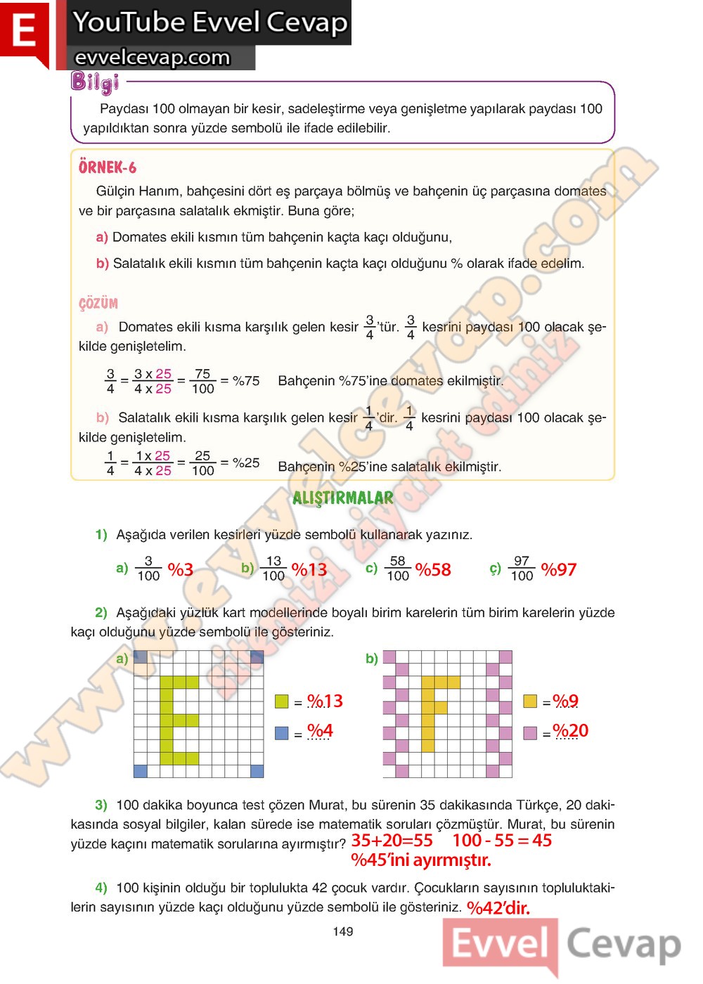 Ininal kart sınıf matematik ders kitabı cevapları