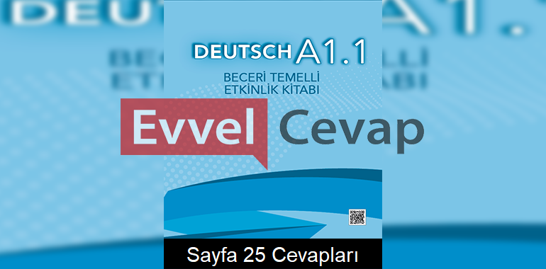 9. Sınıf Almanca Beceri Temelli Etkinlik Kitabı Cevapları Sayfa 25 