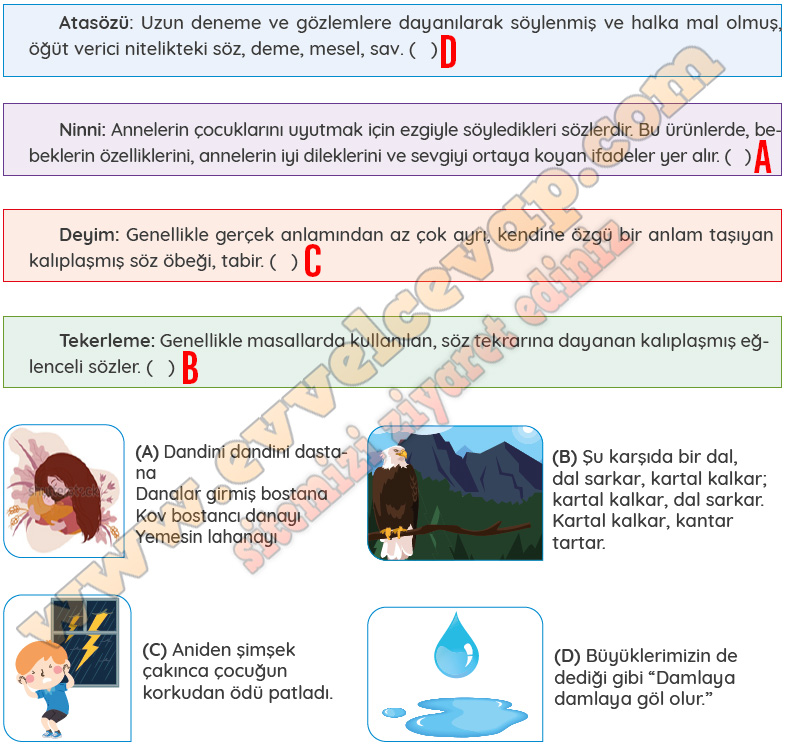 Deyimler Metni Cevaplari 4 Sinif Turkce