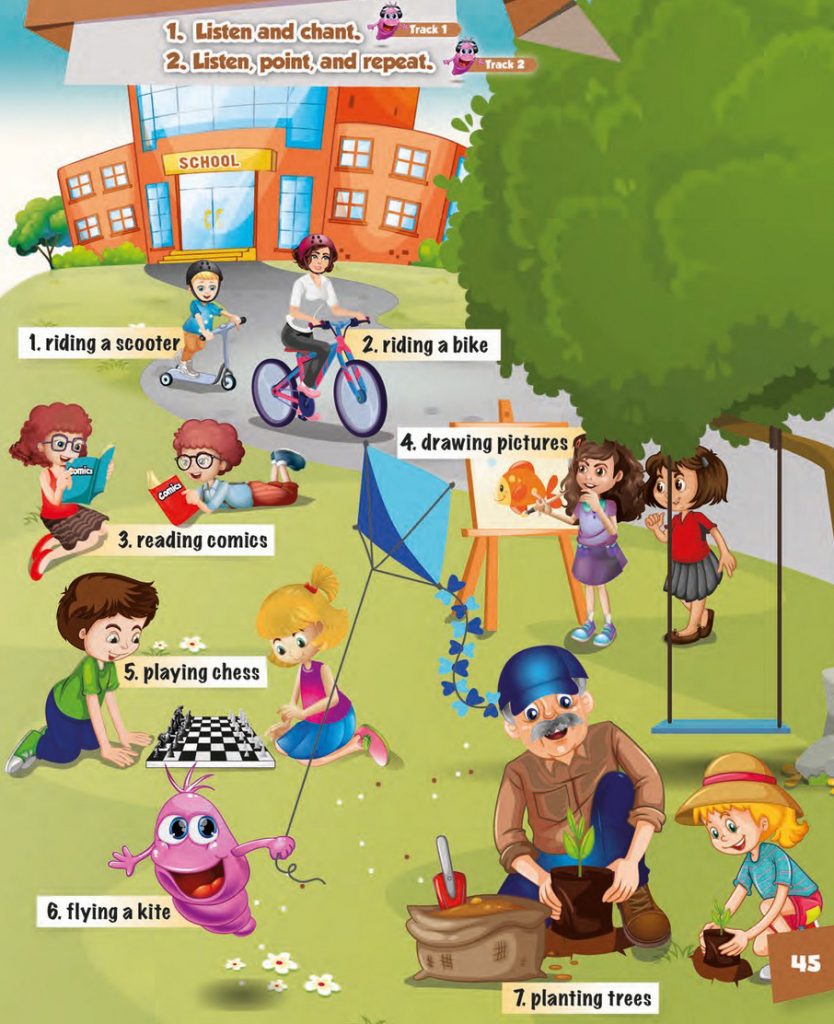 Listen, point and repeat.