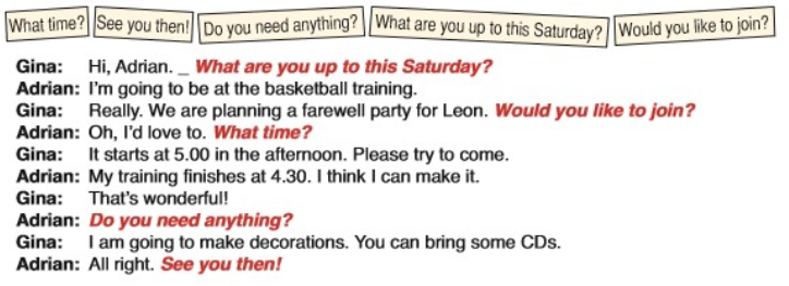 Complete the dialogue with the missing lines.