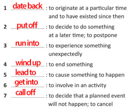 Match the highlighted words in the text with the definitions. Then match the highlighted words to the words or phrases below. Match the highlighted words in the text. Ex 7. Match the highlighted words in the text.