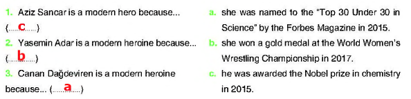 Match the sentence halves.