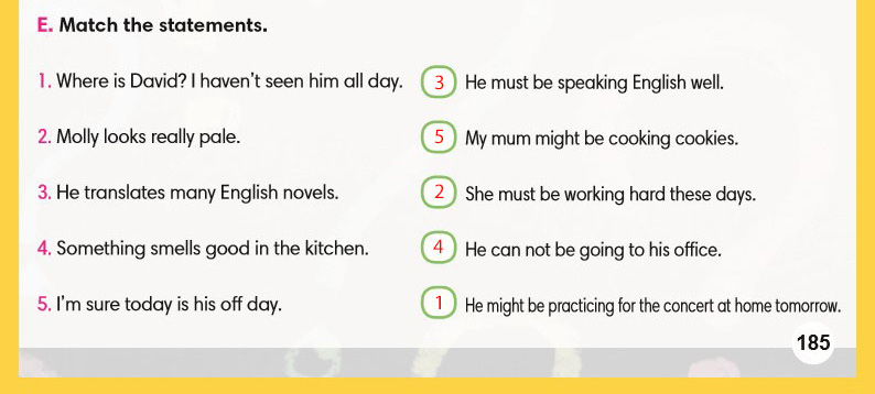 Match the statements.