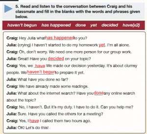 Read and listen to the conversation between Craig and his classmate and ...