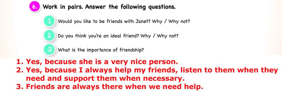 Work in pairs. Answer the following questions.