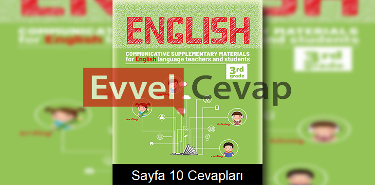 3. Sınıf İngilizce Çalışma Sayfaları Kitabı Cevapları 10. Ünite Sayfa 10