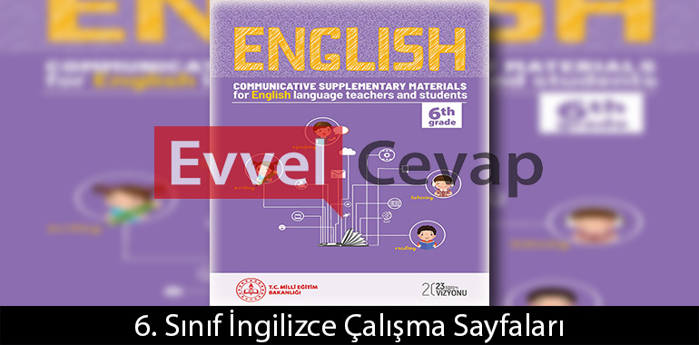 6. Sınıf İngilizce Çalışma Sayfaları Kitabı Cevapları