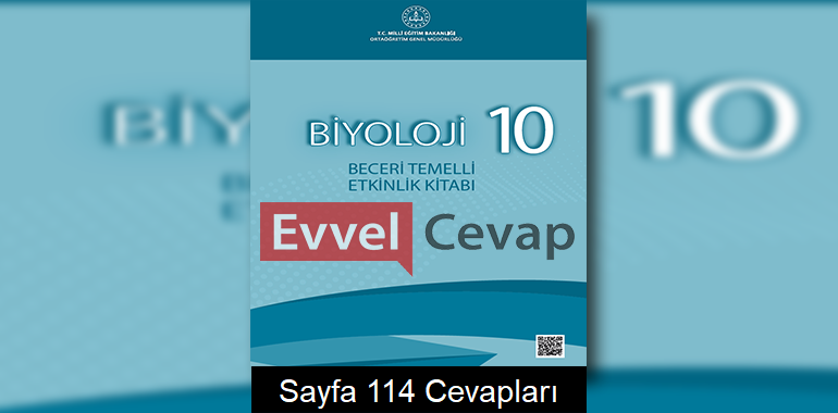 10. Sınıf Biyoloji Beceri Temelli Etkinlik Kitabı Cevapları Sayfa 114 