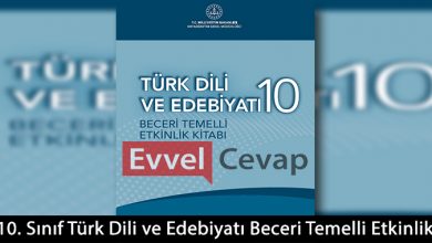 10. Sınıf Türk Dili ve Edebiyatı Beceri Temelli Etkinlik Kitabı Cevapları