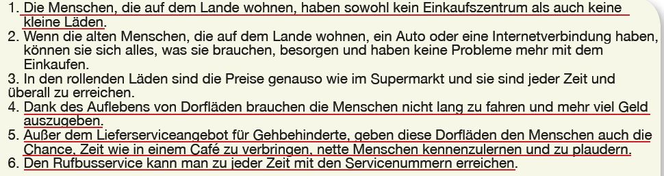Lies den Text im Schulerbuch S. 34-35 noch einmal. Welche Aussagen sind ...